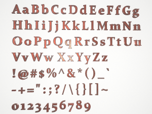 english letters - copper red 3D Model