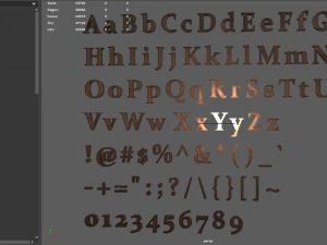 english letters - copper 3D Model