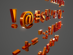 english letters - copper 3D Modell