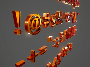 english letters - copper 3D Model