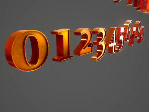 english letters - copper 3D Model