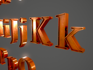 english letters - copper 3D Modell