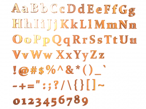 english letters - copper 3D Modell