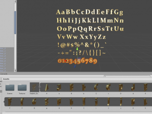 english letters - gold 3D 模型