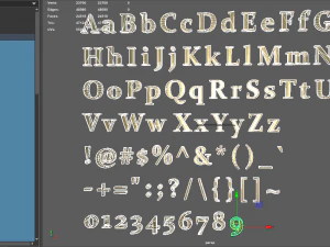 english letters - gold 3D Model