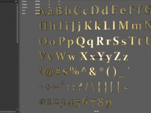 english letters - gold 3D 模型