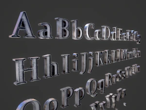 angielskie litery - żelazo Model 3D