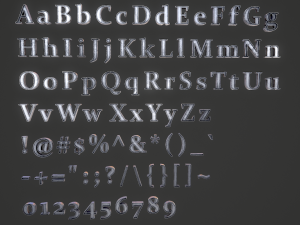 english letters - iron Model 3D