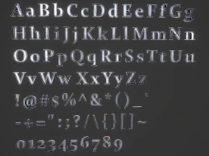 english letters - iron 3D Model