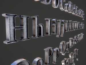 english letters - iron Model 3D