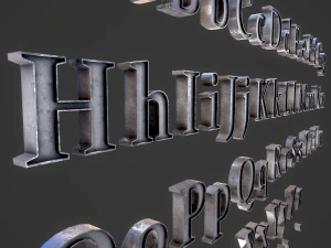 english letters - iron 3D Model