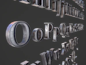 english letters - iron 3D Model