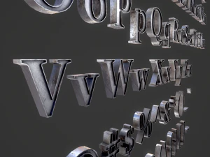 english letters - iron 3D Model