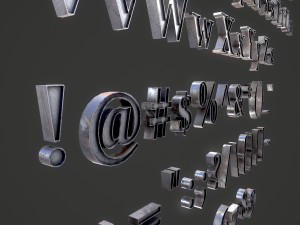 english letters - iron Model 3D