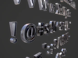 english letters - iron 3D Model