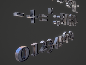 english letters - iron Model 3D