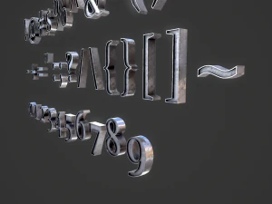 english letters - iron 3D Model