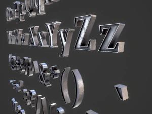 english letters - iron 3D Model