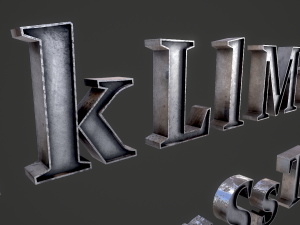 english letters - iron Model 3D