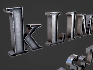 english letters - iron 3D Model