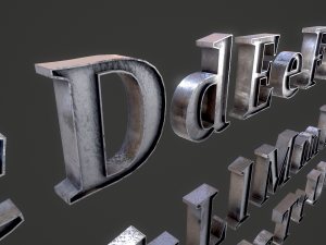 english letters - iron Model 3D