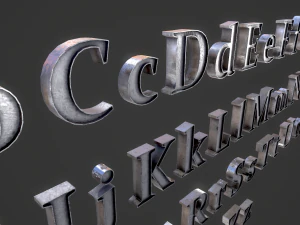 english letters - iron 3D Model