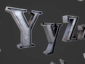 english letters - iron 3D Model