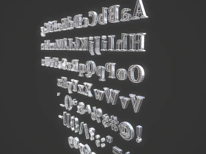 english letters - iron 3D Model