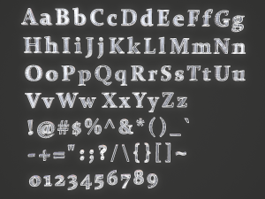 english letters - iron Model 3D