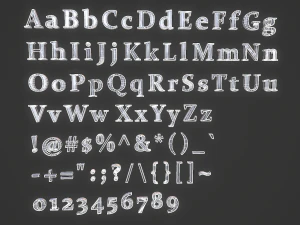 english letters - iron 3D Model