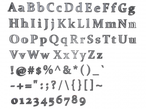 english letters - iron Model 3D