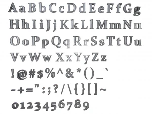 english letters - iron 3D Model