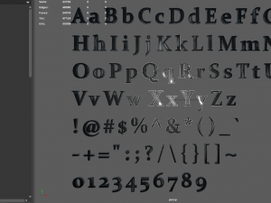 english letters - steel dark 3D Model