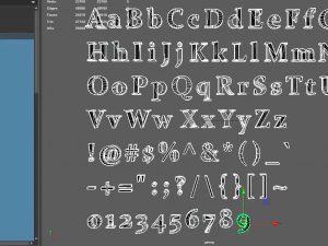 अंग्रेजी अक्षर - स्टील डार्क 3D मॉडल