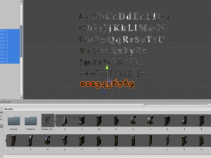 english letters - steel dark 3D Model