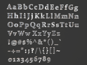 english letters - steel dark 3D Model