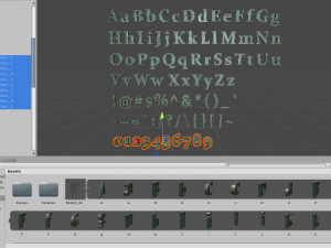 english letters - steel green 3D Model