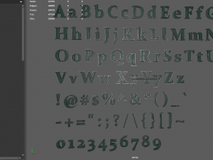 english letters - steel green 3D Model