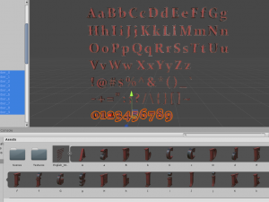 english letters - steel red Modèle 3D