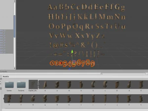 english letters - woods 3D Model