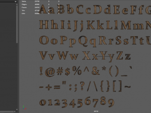 english letters - woods Model 3D