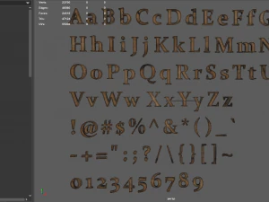 english letters - woods 3D Model