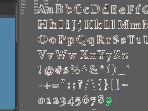 english letters - woods 3D Model