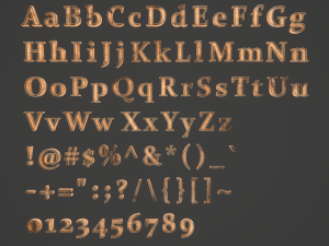 english letters - woods Model 3D