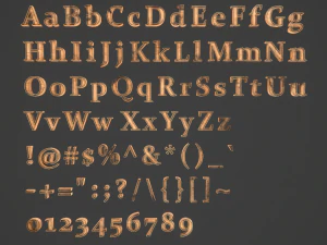 english letters - woods 3D Model