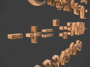 english letters - woods 3D Model