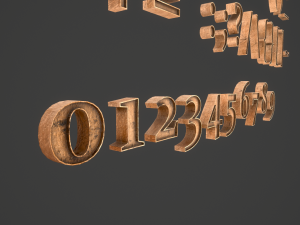 english letters - woods Model 3D