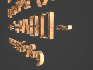 english letters - woods 3D Model