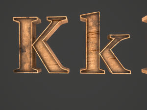 english letters - woods Model 3D