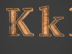 english letters - woods 3D Model